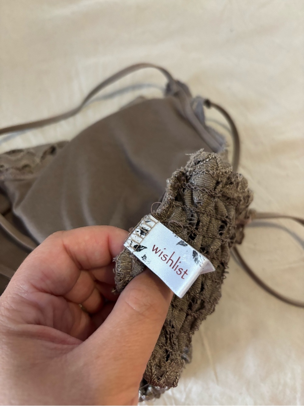Wishlist Lace Bralette in Taupe Brown - Picture 5 of 5